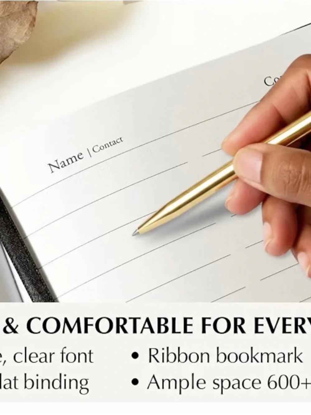 Celebration of Life Guest Book - Black with Gold Script